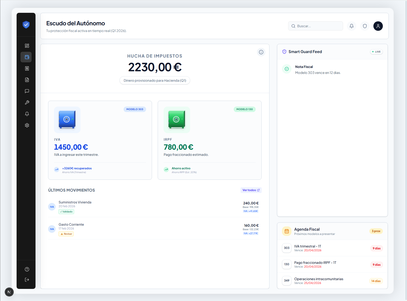 Vista detallada del cliente CoreFiscal